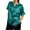 Green, variant on ChaoHeng Casual Blouses for Women Summer Women's Cap Sleeve Silk Tops V Neck Satin Blouse Solid Color Elegant Loose Shirts, of the Day