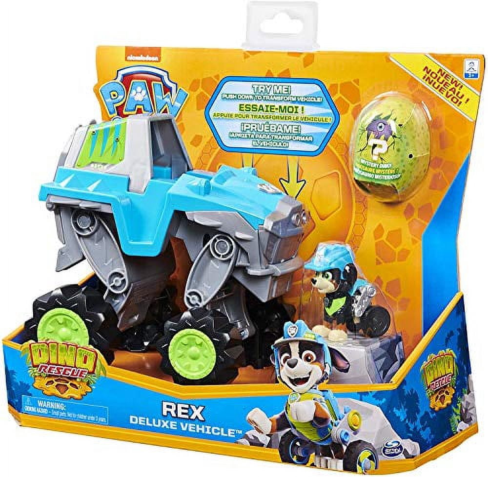 Paw Patrol, Dino Rescue Rex's Transforming Vehicle with Mystery Dinosaur Figure