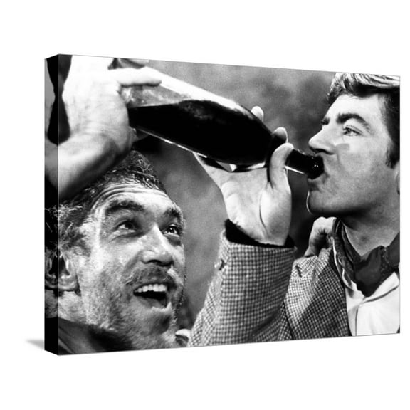 Art.com Zorba the Greek, Anthony Quinn, Alan Bates, 1964 Stretched Canvas Print Wall Art, 24" x 18"