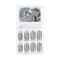 thumbnail image 2 of EGNMCR Press on Nails Long Wear Nail French Pointed Nail Flower Wearable Nail Patch Care essence, 2 of 2