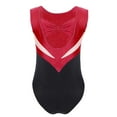 thumbnail image 4 of Doomiva Kids Girls Sleeveless One Piece Gymnastics Leotard Ballet Dance Practice Sparkly Biketard Burgundy 16, 4 of 5