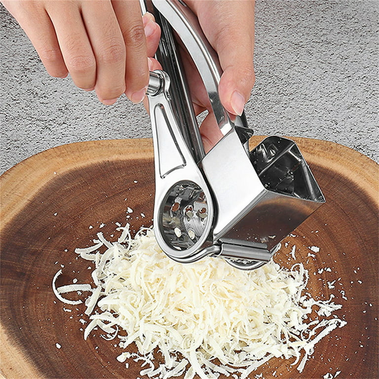 Handheld Stainless Steel Rotary Cheese Grater Garlic Carrot Cutter Slicer  Shredder Grinder Kitchen Tool
