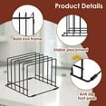thumbnail image 4 of Grusce 2PCS 5-Slot Iron Cutting Board Racks, Kitchen Cabinet Organizer, 5 Tiered Shelves for Baking Trays, Cutting Board, Cookie Sheet, Muffin Pans, Countertop Bakeware Organizer with 5 Compartments, 4 of 11