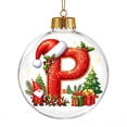 thumbnail image 2 of WWC Letter Christmas Ball Ornament, 17D Acrylic LED Hanging Personalized Letter Ornament, Warm Glowing Christmas Tree Decor for Holiday Party Gift, P, 2 of 6