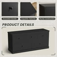 thumbnail image 6 of Wubio Stand and Storage Organizer, Modern Wide Wood Chest of Drawers for Living Room Hallway Entryway (Black), 6 of 6