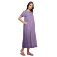 thumbnail image 4 of Moomaya Lace Neckline Cotton Sleepwear For Ladies Womens Round Neck Nightdress, 4 of 6