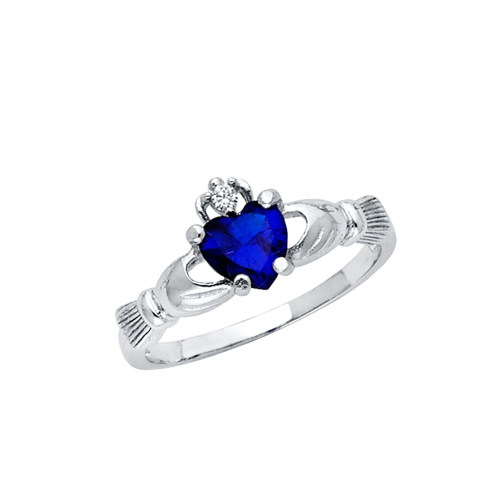 FB Jewels Solid Sterling Silver Blue & Clear CZ Cubic Zirconia Ring FB Jewels Solid Sterling Silver Blue & Clear CZ Cubic Zirconia Ring