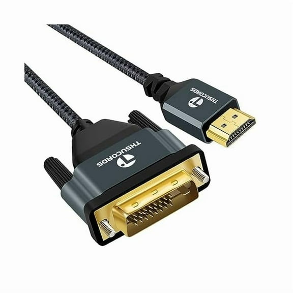 4K HDMI to DVI Cable 15FT, Video & Audio DVI to HDMI Adapter Cable Bi-Directional for Projector, Laptop, TV, PC, DVD Player
