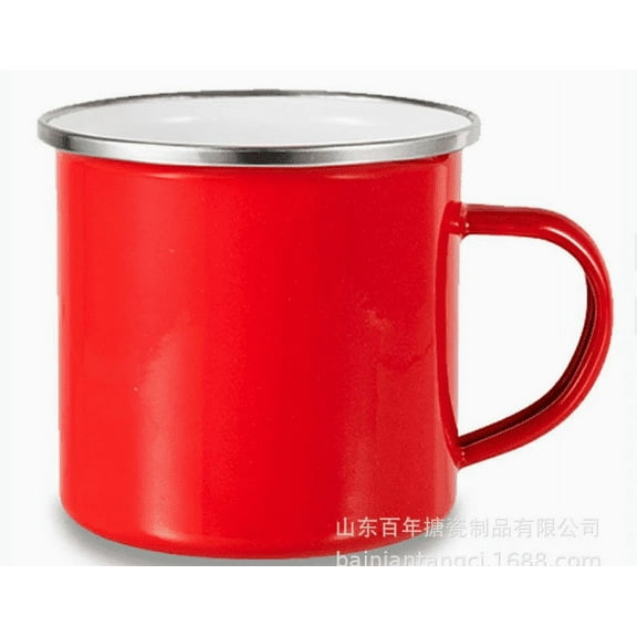 OUNONA Enamel Coffee Mug With Handle 500ml Enamel Enamelware Water Drinking Cup Tea Cup For Office Home Travel Camping For Coffee Tea And More