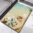 thumbnail image 2 of Ocean Beach Bathroom Rug, Washable Absorbent Non Slip Nautical Bath Mat, Indoor Decor Durable Low Plush Door Mat and Bathtub Shower Carpet 20x32 Inches, 2 of 5