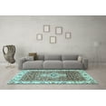 thumbnail image 3 of Ahgly Company Indoor Rectangle Abstract Light Blue Modern Area Rugs, 5' x 7', 3 of 4