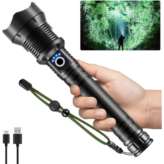 SKYFIRE LED flashlight High lumen, super bright rechargeable flashlight ...