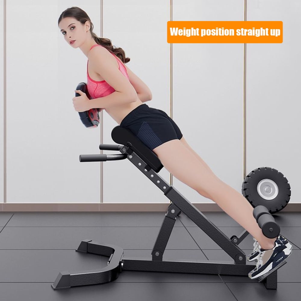 Xianers Roman Chair Back Extender - Angle & Height Dual Adjustable Hyperextension Bench for Home Gym - Adjustable Back Exercise Machine Adjustable Sit up Bench Decline Bench Flat Bench
