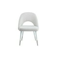 thumbnail image 2 of 22 Inch Side Dining Chair Set of 2 Plush White Velvet Metal and Wood Base, 2 of 6