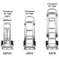 thumbnail image 7 of Vergo Industrial AS7A2 Aluminum Convertible Hand Truck Dolly Cart with Loop Handle 700 lbs Capacity (3 Positions, 53" High), 7 of 7