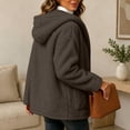 thumbnail image 6 of Liuinsasek Womens Loose Fuzzy Outerwear Solid Color Fashionable Hooded Warm Long-Sleeved Fleece Fluffy Jacket with Pockets for Winter, 6 of 9