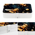 thumbnail image 4 of Honeybee Portable PU Leather Jewelry Organizer Stand Display Case Earring Organizer with Removable Compartment, 4 of 6