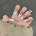 thumbnail image 3 of 24Pcs Medium Long Acrylic Fake Nails cool Spice Girls Wearing False Nails Set Press on 네일팁 Removable French Nails Fake 네일파츠 LU, 3 of 6