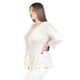 thumbnail image 2 of Blusa con detalle de encaje Roman Fashion /Tallas Extras, 182 (Beige) beige 40, 2 of 6