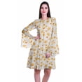 thumbnail image 1 of Moomaya Womens Long Sleeve Printed Knee Length Dress Flared Flowy Summer Dress, 1 of 6
