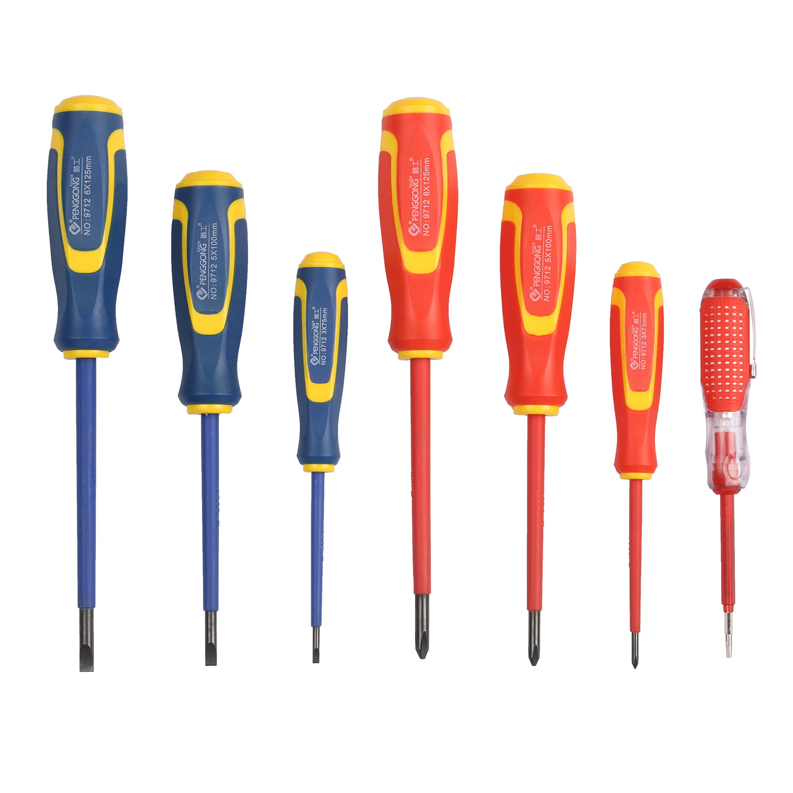 11 Long Blade Screwdriver with Insulation Handle Slotted and Phillips Screwdriver Set 