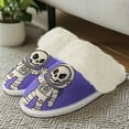 thumbnail image 4 of Chririnla Plush Slippers for Women Indoor Warm House Shoes Casual Astronaut Skull Fluffy Slippers Sneaker Slipper for Women, 4 of 7