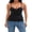 Black, variant on Women Top Shirt, Solid Color Slim-Fit Sling Deep V-Neck Camisole, Summer Padded Hot Pullover Wild Fashion Tank Cami Tops