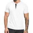 thumbnail image 3 of HAOMEILI Mens Casual Short Sleeve Henley Shirts Fashion Button T Shirts with Pocket, 3 of 7
