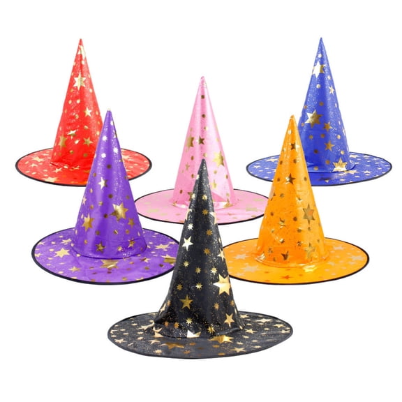 Floleo Witch Hat Halloween Costume Accessory Pointed Hat for Kids Adults, Magic Wizard Hat for Cosplay Party, Foldable Oxford Cloth Witch Hat for Trick-or-Treat