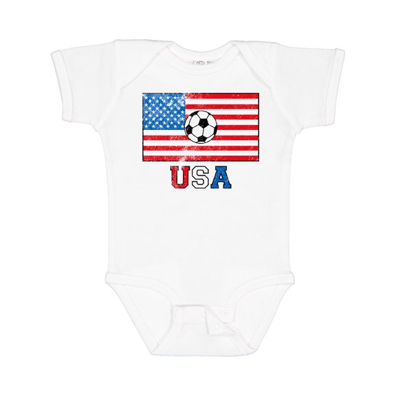 Inktastic USA Soccer Boys or Girls Baby Bodysuit