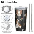 thumbnail image 4 of Basset Hounds with Bones and Presents 10oz Tumblers Stainless Steel Tumbler with Lid and Straw,Vacuum Insulated Double Wall Travel Tumbler Cups with Cleaning Brush for Coffee, Tea, 4 of 4