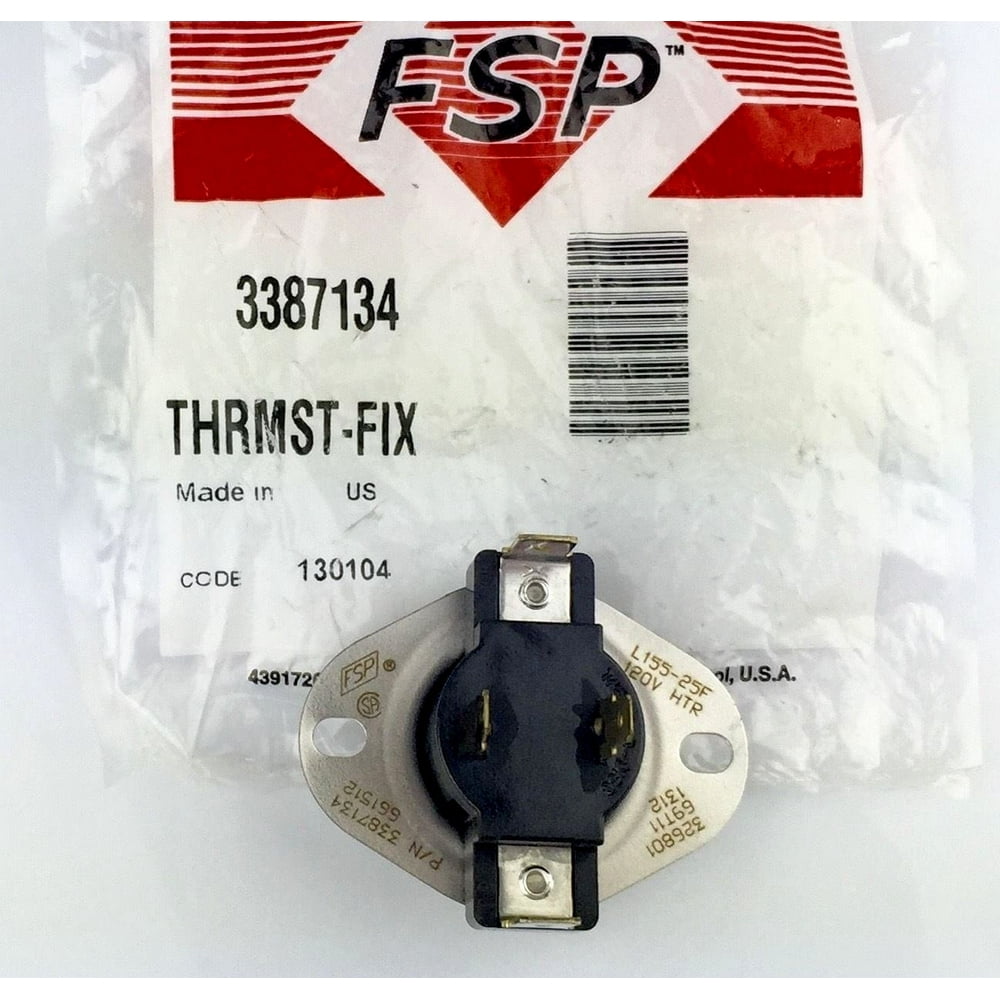 WP3387134 Genuine OEM Whirlpool Dryer Operating Cycling Thermostat