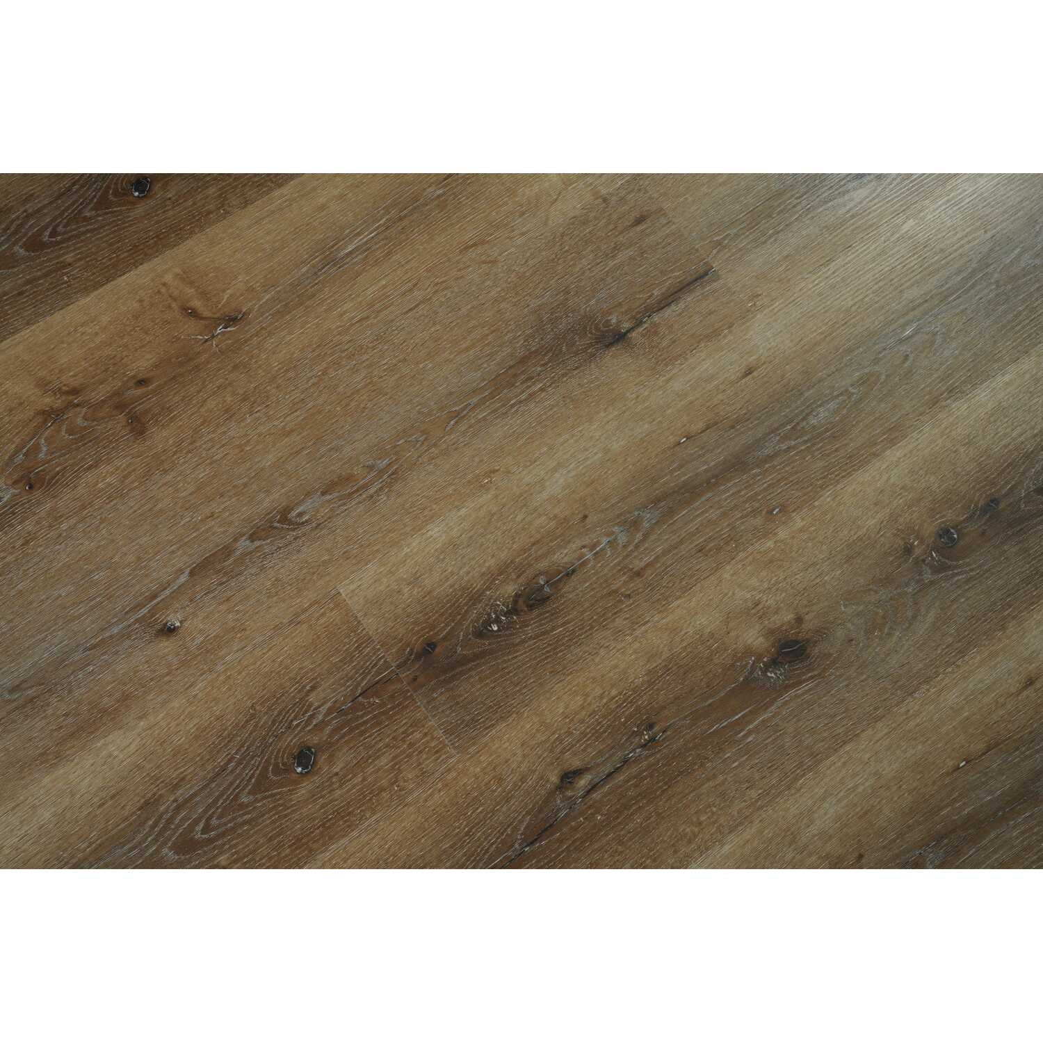 Elegant Kitchen and Bath Luxury Vinyl Flooring 7 x 48 x 5.5mm 12 mil in Hickory Oak