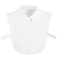 thumbnail image 1 of Mujer Cuello Falso Cuello Desmontable Blusa Media Camisa Cuello Falso Blanco, Negro, 1 of 8