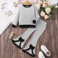 thumbnail image 2 of TOWED22 Toddler Girl Clothes Printed Sweatshirt Pants 2Pcs Fall Outfits for Little Girls Clothing Set,Grey,3-4 Y, 2 of 8