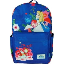 Disney Alice in Wonderland Backpack 17" with Laptop Compartment for School, Travel, and Work