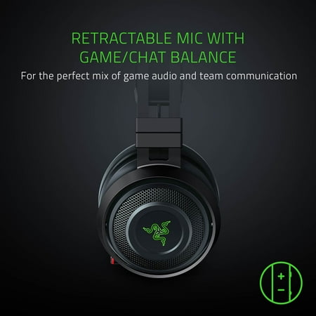 Razer - Nari Ultimate Wireless THX Spatial Audio Gaming Headset for PC, PS5, and PS4 - Gunmetal