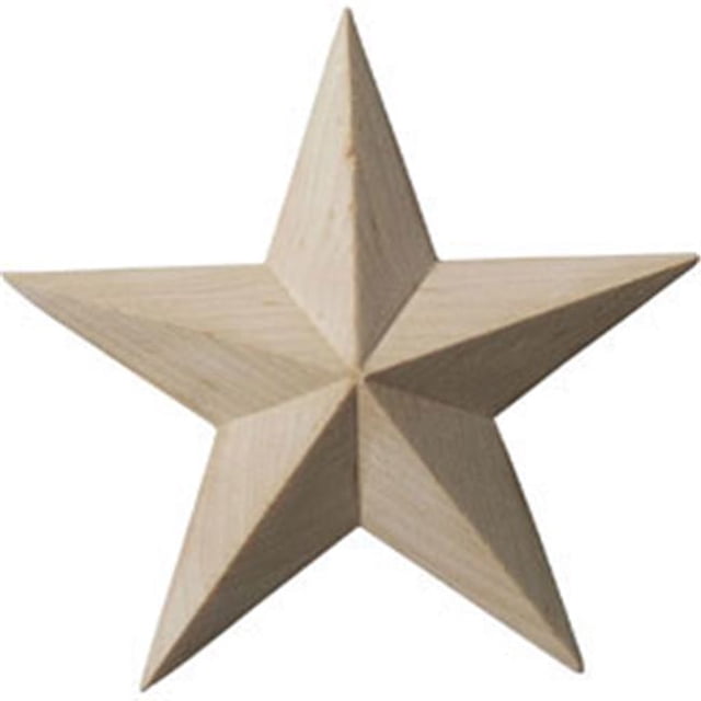 Ekena Millwork ROS03X03GLMA 3.5 in. W x 3.5 in. H x .62 in. P Galveston Star Rosette- Maple- Architectural Accent