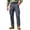 Gray, variant on Mens Cargo Pants Sevevn Button Fly Elastic Side Waist Large Flap Pockets Straight Leg Relaxed Fit Cotton Woven Trousers for Casual Work Daily Wear