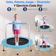 thumbnail image 3 of Trampolín Plegable de 91cm SereneLife, Trampolín Compacto para Ejercicio para Niños, Brincolin de Ejercicio con Mango de Espuma, Carga Máxima 68kg, para Interior/Exterior, 3 of 7