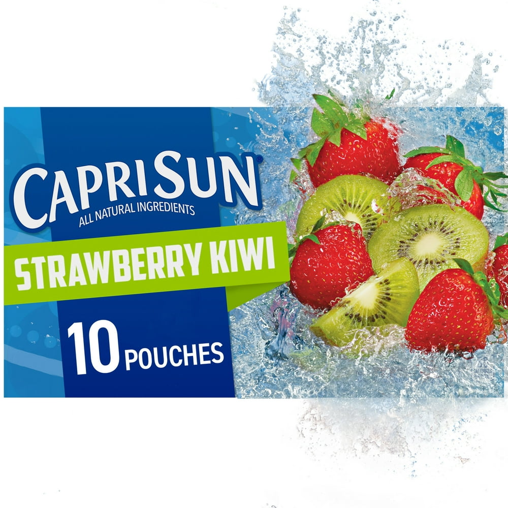 Capri Sun Strawberry Kiwi Naturally Flavored Juice Drink Blend, 10 ct