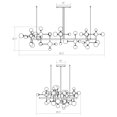 thumbnail image 3 of Sonneman 2067.13 Nebula 19 Light 96" Wide Led Abstract Chandelier - Nickel, 3 of 4