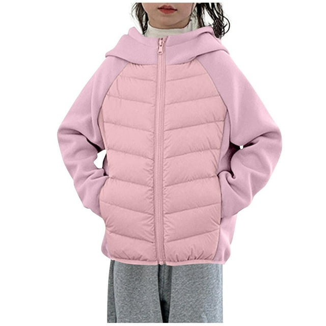 RXMEKW Veste Légère à Capuche pour Garçons, Haut Mi-Long avec Col Rabattu
