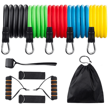 Resistance Bands Set, Exercise Bands with Door Anchor, Handles, Waterproof Carry Bag, Legs Ankle Straps for Resistance Training, Physical Therapy, Home Workouts
