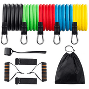 Resistance Bands Set, Exercise Bands with Door Anchor, Handles, Waterproof Carry Bag, Legs Ankle Straps for Resistance Training, Physical Therapy, Home Workouts