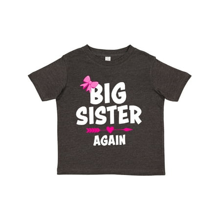 

Inktastic Big Sister Again with Bow and Arrow Gift Toddler Toddler Girl T-Shirt