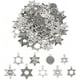 thumbnail image 1 of 1 caja de 72 piezas, 9 estilos de amuletos de la Estrella de David, dije de estrella Magen David, hexagrama de plata tibetana, colgantes de la suerte de seis puntas., 1 of 6