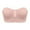 Pink, variant on Womens Strapless Bras Back Closure Seamless Bandeau Bra Non- Push up Tube Tops Smoothing Wireless Padded Bralette with Mesh Splicing Comfort Breathable Pink XL