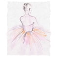 thumbnail image 2 of Parker, Jennifer Paxton 20x24 Black Ornate Wood Framed with Double Matting Museum Art Print Titled - Watercolor Ballerina II, 2 of 4