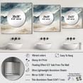 thumbnail image 4 of Designart "Amber And Azure Seashore Sand Blend IV" Coastal Beach Sand Square Mirror For Wall Decor - Large Grey Square Mirror Printed Wall Decor - Coastal Square Living Room Mirror, 4 of 5